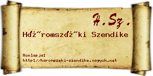 Háromszéki Szendike névjegykártya